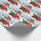 Papier Cadeau Grand Danois Chien En Livraison De Noël Camion Nei (Coin)