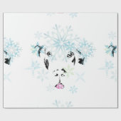 Papier Cadeau Grand Danois d'hiver (Plat)