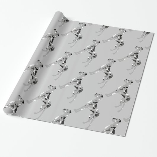 Papier Cadeau Grand Danois Merle (Déroulé)