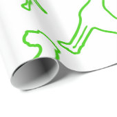 Papier Cadeau Grand Danois vert (Coin rond)