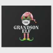 Papier Cadeau Grand-fils Elf à l'approche de Noël (Plat)