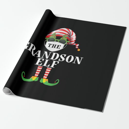 Papier Cadeau Grand-fils Elf à l'approche de Noël (Déroulé)