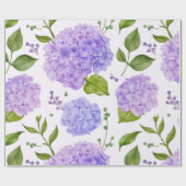 Papier Cadeau Grand Lilac Lilac Hydrangea Floral (Plat)