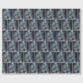 Papier Cadeau Grand-Mère Hipster Dansant En Basket (Plat)