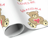 Papier Cadeau Grand-mère m'aime (Coin rond)