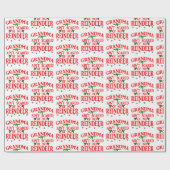 Papier Cadeau Grand-mère n'a pas peur des rennes (Plat)