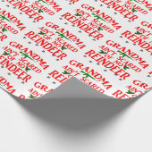 Papier Cadeau Grand-mère n'a pas peur des rennes (Coin)