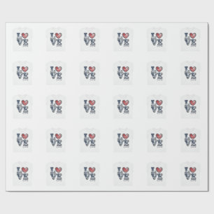 Papier Cadeau Grand-mère patriotique Vie Amour Vintage Conceptio