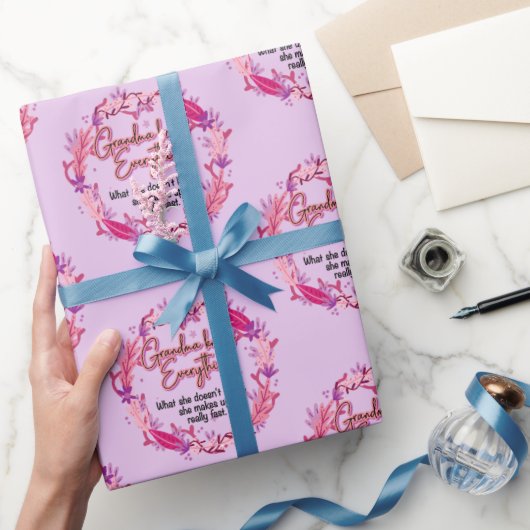 Papier Cadeau Grand-mère sait tout (Cadeaux)