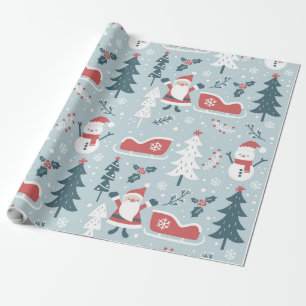 Papier Cadeau GRAND Motif du Père Noël