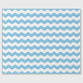 Papier Cadeau Grand papier d'emballage bleu-clair et de blanc de (Plat)