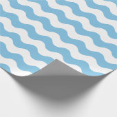 Papier Cadeau Grand papier d'emballage bleu-clair et de blanc de (Coin)