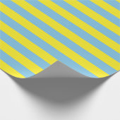 Papier Cadeau Grand papier d'emballage de rayures bleu-clair et (Coin)