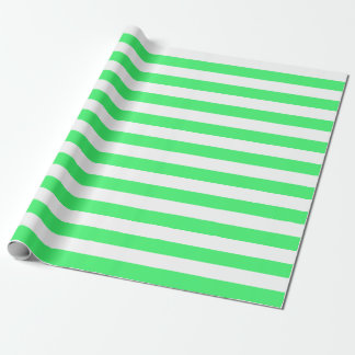 Papier Cadeau Grand papier d'emballage de rayures vert clair et