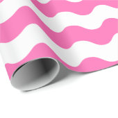 Papier Cadeau Grand papier d'emballage rose et de blanc de (Coin rond)