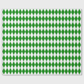 Papier Cadeau Grand papier d'enveloppement vert et blanc (Plat)
