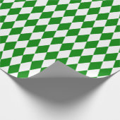 Papier Cadeau Grand papier d'enveloppement vert et blanc (Coin)