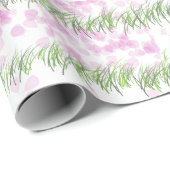 Papier Cadeau Grand papier vert de matte de conception (Coin rond)