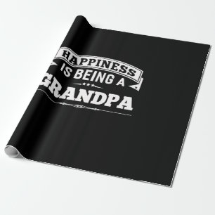 Papier Cadeau Grand-père Cadeau Le Bonheur Est D'Être Grand-Pè