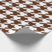 Papier Cadeau Grand pied-de-poule de brun et de blanc (Coin)