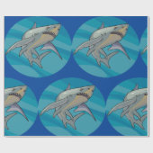 Papier Cadeau Grand requin blanc (Plat)