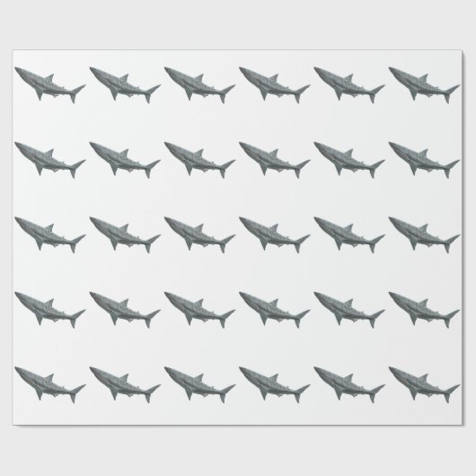 Papier Cadeau Grand requin blanc (Plat)