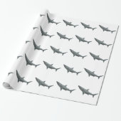 Papier Cadeau Grand requin blanc (Déroulé)