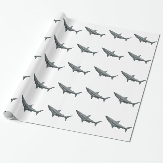 Papier Cadeau Grand requin blanc (Déroulé)