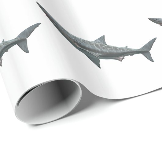 Papier Cadeau Grand requin blanc (Coin rond)