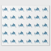 PAPIER CADEAU GRAND REQUIN BLANC (Plat)