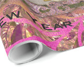 Papier Cadeau Grand victorien occupé de Père Noël (Coin rond)