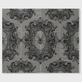 Papier Cadeau Grande araignée encadrée sur gris foncé (Plat)