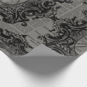 Papier Cadeau Grande araignée encadrée sur gris foncé (Coin)