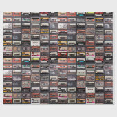Papier Cadeau Grande collection de cassettes audio (Plat)
