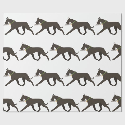 Papier Cadeau Grande Dane (Plat)