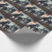 Papier Cadeau Grande Dane Halloween effrayante (Coin)