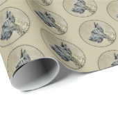 Papier Cadeau Grande Danse (Brindle) Peinture - Art Chien origin (Coin rond)