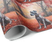 Papier Cadeau Grande Danse en automne Feuilles automne Inspirati (Coin rond)