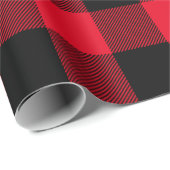 Papier Cadeau Grande plaque de buffle rouge et noir (Coin rond)