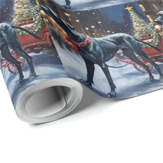 Papier Cadeau Grande saison de Noël Dane (Coin rond)