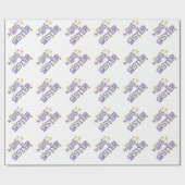 Papier Cadeau Grande soeur, avec des papillons, enveloppe de (Plat)