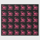 Papier Cadeau Grande soeur Saurus en rose (Plat)