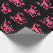 Papier Cadeau Grande soeur Saurus en rose (Coin)