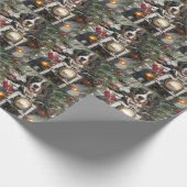 Papier Cadeau Grande Suisse de l'équitation moto Noël (Coin)