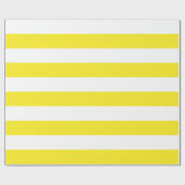 Papier Cadeau Grandes bandes jaunes et blanches (Plat)