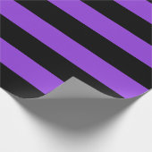 Papier Cadeau Grandes bandes noires et violettes (Coin)