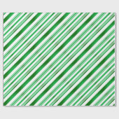 Papier Cadeau Grandes bandes vert et blanc (Plat)