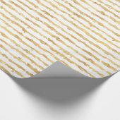 Papier Cadeau Grandes brillantes blanches d'or (Coin)