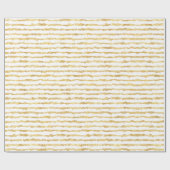 Papier Cadeau Grandes brillantes blanches d'or (Plat)