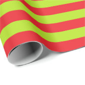 Papier Cadeau Grandes chaux vertes et rouges (Coin rond)